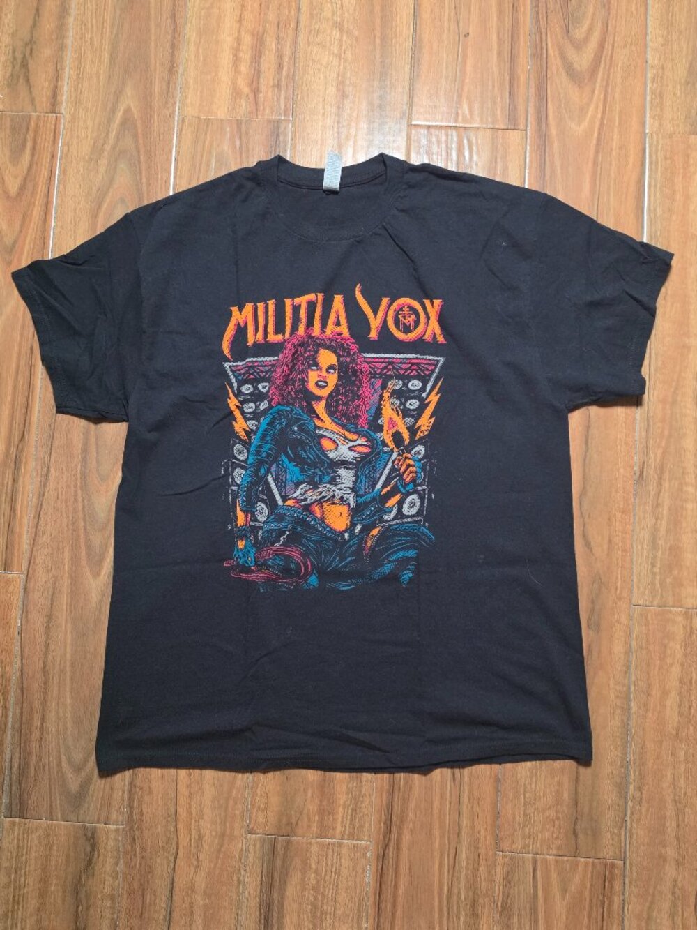 Militia Vox heavy metal singer graphic tee